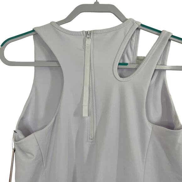 NWT Aqua Athletic Women's white workout training romper with dress overlay- XL - Picture 6 of 9
